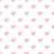 Watercolor seamless red heart pattern on white background. Lovely nursery room graphic decor