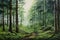 Watercolor Serenity: Forest Painting in Watercolor