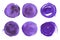 Watercolor set of round ultraviolet spots