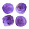 Watercolor set of round ultraviolet spots