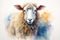 watercolor Sheep Cute sheep watercolor illustrations Cute goat hand-painted watercolor animals