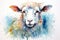 watercolor Sheep Cute sheep watercolor illustrations Cute goat hand-painted watercolor animals