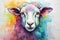 watercolor Sheep Cute sheep watercolor illustrations Cute goat hand-painted watercolor animals