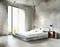 Watercolor of Simple concrete bedroom