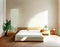 Watercolor of Simplistic decor adorning bedroom