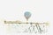 A watercolor sketch or illustration. Hot air balloon in the sky in Kapadokia in Turkey.