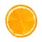 Watercolor slice of fruit orange on white background