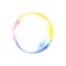 Watercolor soap bubble isolated