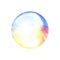 Watercolor soap bubble isolated