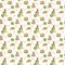 Watercolor sping Easter rabbit seamless pattern. Scrapbook paper design with funny bunny and vegetables carrot on white