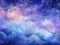 Watercolor spiral galaxy painting in purple: a stunning space scene.