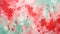 Watercolor Splashes Wallpaper Raspberry Red and Minty Fresh