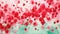 Watercolor Splashes Wallpaper Raspberry Red and Minty Fresh