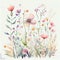 Watercolor Spring Floral Background, Made with Generative AI