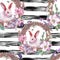 Watercolor spring Happy Easter Seamless Pattern