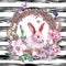 Watercolor spring Happy Easter wreath