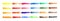 Watercolor stripe brush colorful rainbow palette spot background