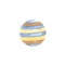 Watercolor striped blue ball