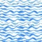 Watercolor strips seamless pattern set.Blue cyan