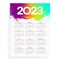 watercolor style 2023 calendar layout for office desk