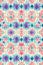 Watercolor Style of Repeating pattern of intricate mandalas and flowers with lively colors. Generative ai