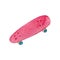 Watercolor summer travel skateboard illustration