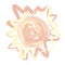 Watercolor Sun Picture Hand Drawn Imitation Illustration