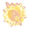 Watercolor Sun Picture Hand Drawn Imitation Illustration