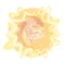 Watercolor Sun Picture Hand Drawn Imitation Illustration