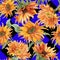 Watercolor sunflower abstract print background. Seamless pattern