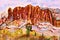 Watercolor Superstition Mountains Wilderness Area Phoenix Arizona