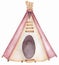 Watercolor teepee tent illustration for invitation, wedding or greeting cards