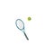 Watercolor tennis racquet