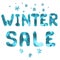 Watercolor text Winter sale