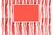 Watercolor texture Red thick stripes with red rectangular