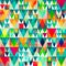 Watercolor triangle seamless pattern with grunge effect