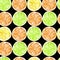 Watercolor tropical fruit pattern. lemon, orange, lime print for the textile fabric, wallpaper, poster background, vibrant intense