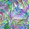 Watercolor tropical nature background. Tropical leaves, flowers and butterfly.