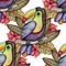 Watercolor tropical seamless pattern