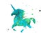Watercolor Unicorn Logo isolated