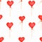 Watercolor Valentine patterns, Seamless Hearts Paper, Scrapbook Paper, Valentines Day Heart, Love Patterns.Hand drawn red heart ba