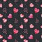 Watercolor Valentines seamless pattern