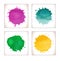 Watercolor vector blobs set. Colorful paint drops texture.