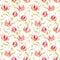 Watercolor vector gloriosa rothschildiana pattern