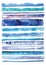 Watercolor vector lines, borders, Blue and violet watercolor vector frames