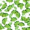 Watercolor vector seamless pattern of Ginkgo biloba. Background for web pages, textile, wallpaper