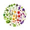 Watercolor Vegetables Clipart. Summer food art.