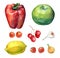Watercolor Vegetables and Fruits Set