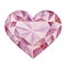Watercolor vibrant heart diamond