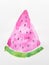 Watercolor watermelon slice